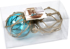 Hosley 4" High, Tabletop Set of 2 Glass Floats