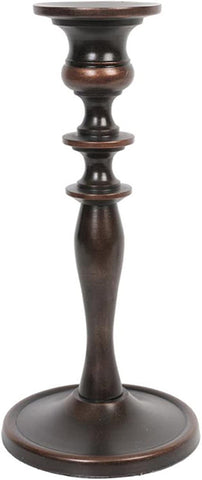 Hosley 8 inch High, Classic Antiqued Bronze Metal Taper Candle Holders