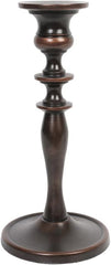 Hosley 8 inch High, Classic Antiqued Bronze Metal Taper Candle Holders