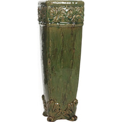 Hosley 16 inch High, Green Ceramic Floor Vase