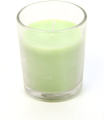 Hosley Set of 8, Clear Glass Filled Fresh Bamboo Fragrance Votive Candles