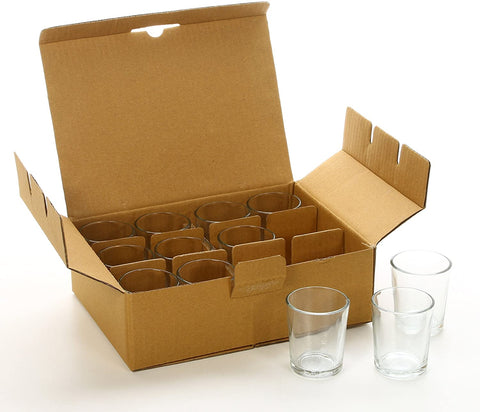 Hosley Set of 24 Crystal Clear Glass Tea Light Candle Holders