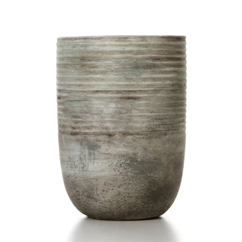 Hosley Grey Cement Vase