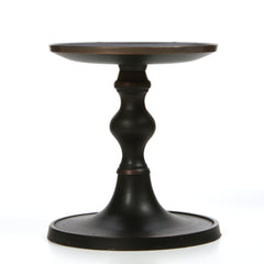 Hosley 5 inch High, Antique Bronze Pillar Candle Holder