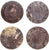 Hosley Set of 4, 4.5 inch Diameter Assorted Soapstone Pillar Candle Plates