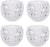 Hosley Set of 4, 3.78 inch Diameter, Clear Glass Tealight Candle Holders