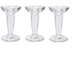 Hosley Set of 3 Glass Taper & Pillar Candle Holders