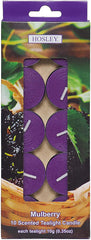 Hosley 120PK Mulberry Pressed Scented Tea Light Candles