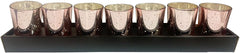 Hosley Set of 7 Rose Gold Mercury Glass Tea Light Candle Holder 2.65" High