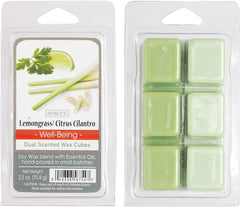 Hosley Set of 6 Lemongrass Citrus Cilantro n Scented Wax Cubes/Melts - 2.5 oz Each