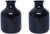 Hosley Set of 2 Black Ceramic Vase 5 Inch High