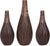 Hosley Set of 3 Brown Textured Ceramic Cute Bud Vase Set