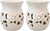 Hosley's Set of 2 White Ceramic Oil Warmer 4.3 Inch High Use with Tea Lights