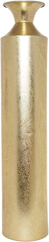Hosley Decorative Gold Metal Tall Floor Vase