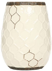 Hosley's Ceramic Honeycomb Vase 7.5 Inch High