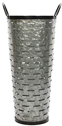 Hosley 22 Inch High Galvanized Metal Floor Vase