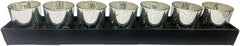 Hosley Set of 7 Silver Mercury Glass Tea Light Candle Holder 2.65" High