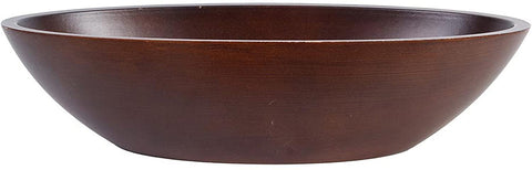 Hosley Dark Brown Wood Oval Bowl 14 and a Half Inches Long