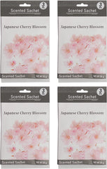 Hosley Japanese Cherry Blossom Scented Sachet - Set of 12, 1 oz Each