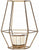 Hosley 7 Inch High Lantern with Metallic Gold Glass