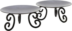 Hosley Set of 2 Pillar or LED Candle Holder 5 inch Diameter