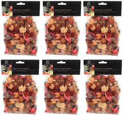 Hosley Set of 6 Lightly Scented Apple Cinnamon Potpourri , 3 oz.