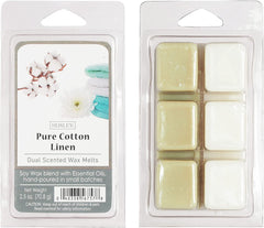 Hosley Set of 6 Pure Cotton Linen Scented Wax Cubes/Melts - 2.5 oz Each