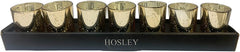 Hosley Set of 7 Gold Mercury Glass Tea Light Candle Holder 2.65" High