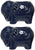 Hosley Set of 2 Ceramic Oil Warmer Blue Elephant 4.25 Inches High