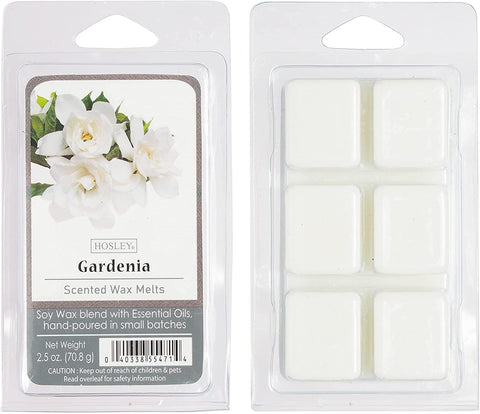 Hosley Set of 6 Gardenia Scented Wax Cubes/Melts - 2.5 oz Each