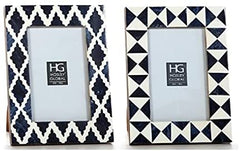 Hosley Set of 2-4 x 6 Wood Photo Frame 8 Inches High
