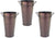 Hosley Set of 3 Antique Bronze Galvanized Floral Vases French Buckets with Handles 9 Inches High