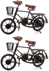 Hosley Set of 2 Decorative Tabletop Bicycle Pedestal 11'' Long, Black