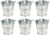 Hosley Set of 6 Mini Galvanized Buckets 2.25 Inches High