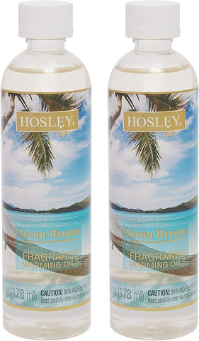 Hosley Set of 2 Ocean Breeze Fragrance Warming Oils 6 Ounce