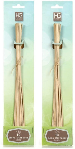 Hosley Set of 2 Diffuser Replacement Reed Sticks Great Decor 10 Inch high