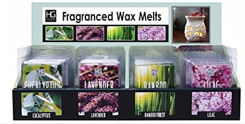 Hosley Set of 24 Scent Wax Cubes/Melts - Eucalyptus, Bamboo Forest, Lavender, Lilac 4 Fragrance Assorted 2.5 oz Each