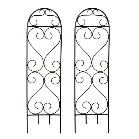 Hosley Set of 2, 27 inch High, Scroll Planter Trellis