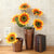 Hosley Set of 3, 5 inch High Antique Bronze Metal Vases