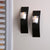 Hosley Set of 2 Modern Art Large Brown Wall Sconces with Clear Glass Tea Light Candle Holders