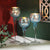 Hosley Set of 3 Baby Blue Crackle Glass Tealight Holders