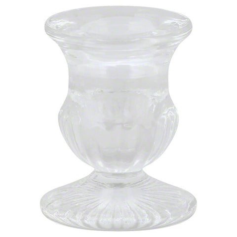 Hosley Set of 12, 2.5 inch High, Clear Glass Taper Candle Holders