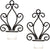 Hosley Set of 2, 7.68 inch High, Black Iron Angel Wall Tea Light Candle Sconce