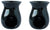 Hosley Set of 2, 5.3 inches High, Black Ceramic Oil Warmers