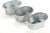 Hosley 3 Pack of Galvanized Oval Planters 8 Inches Long (Handle to Handle)