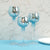 Hosley Set of 3 Baby Blue Crackle Glass Tealight Holders