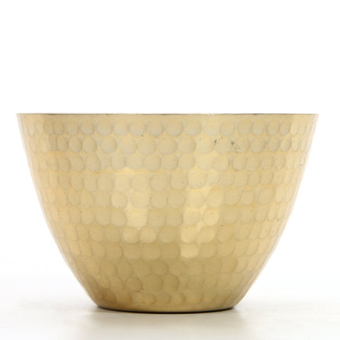Hosley Gold Metal Hammered Lemon Thyme Scented Candle 4.5 Inch Diameter
