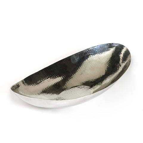 Hosley 13.5 inch Stainless Steel Hammered Bowl