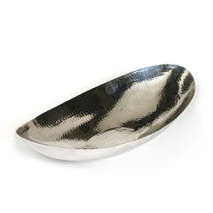 Hosley 13.5 inch Stainless Steel Hammered Bowl