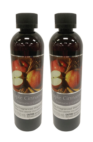 Hosley Set of 2, 5 oz Apple Cinnamon Fragrance Warming Oils